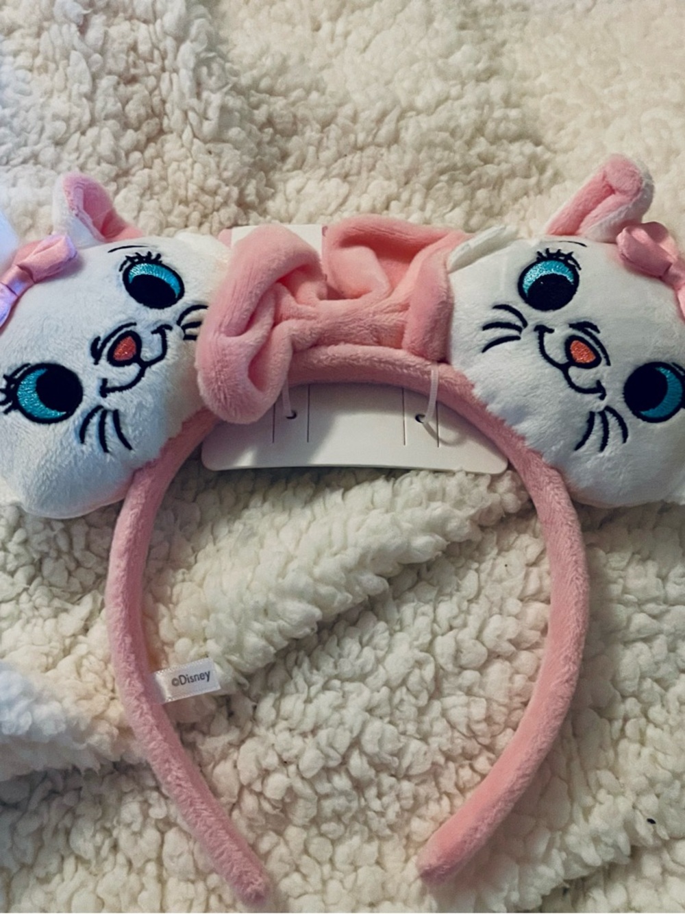 NWT Primark Disney Pink and White Marie Aristocats Ear Headband